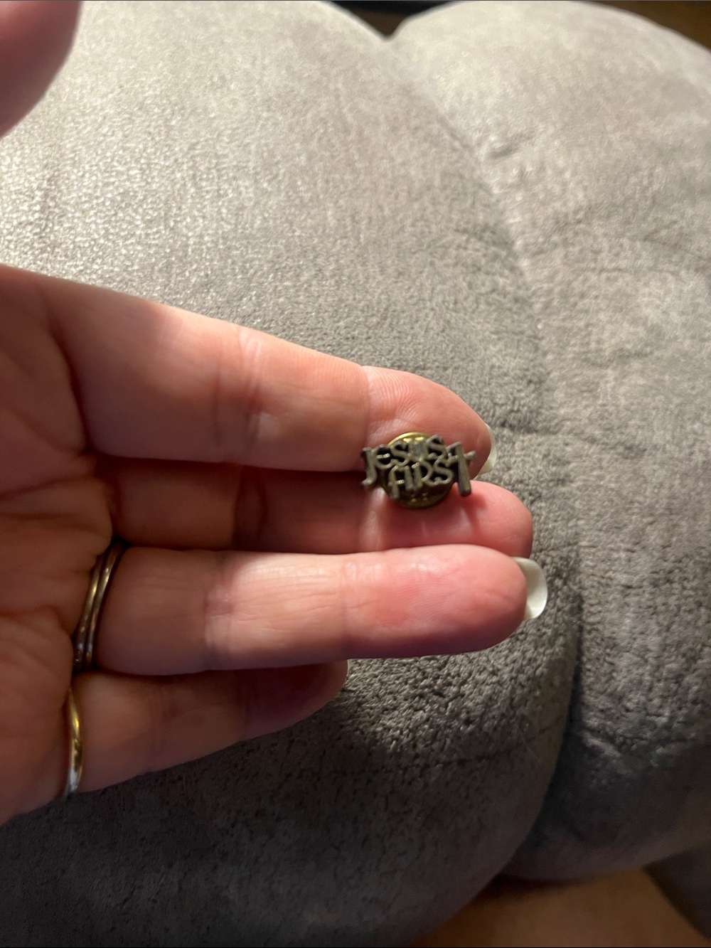 Women’s Bronze Jesus first Charm Pin 1989